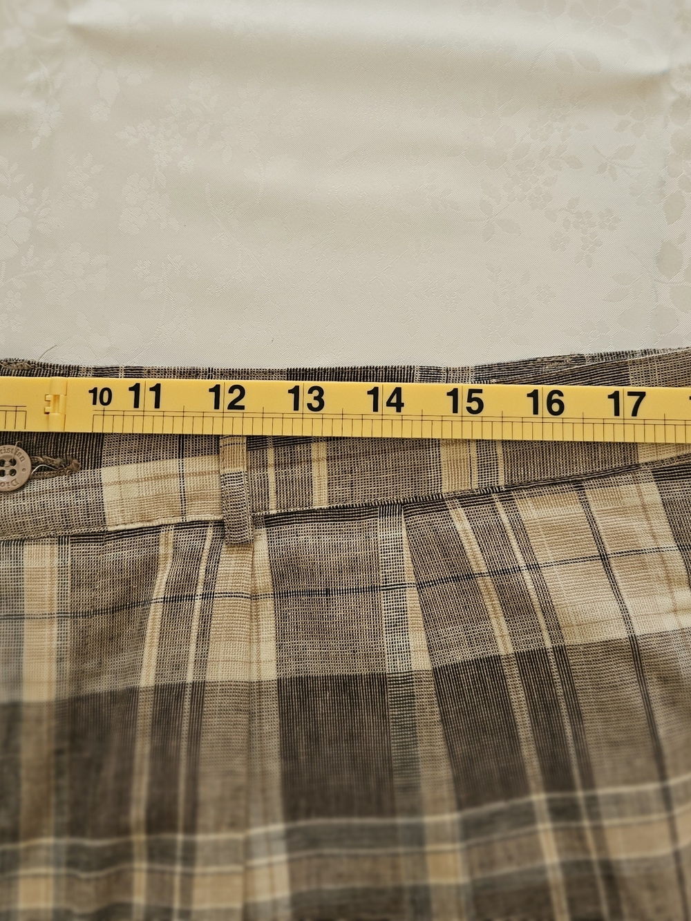 VTG Christian Dior Monsieur Le Connaisseur Pleated Plaid Shorts Cotton Size 36 - Picture 6 of 12